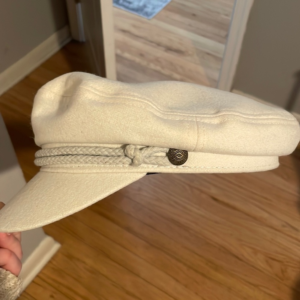 White Brixton train hat size small. Worn once